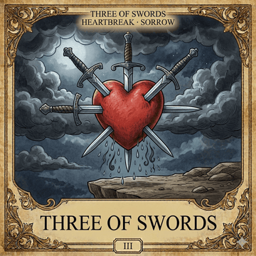 Three of Swords Meaning: Heartbreak, Grief & Truth