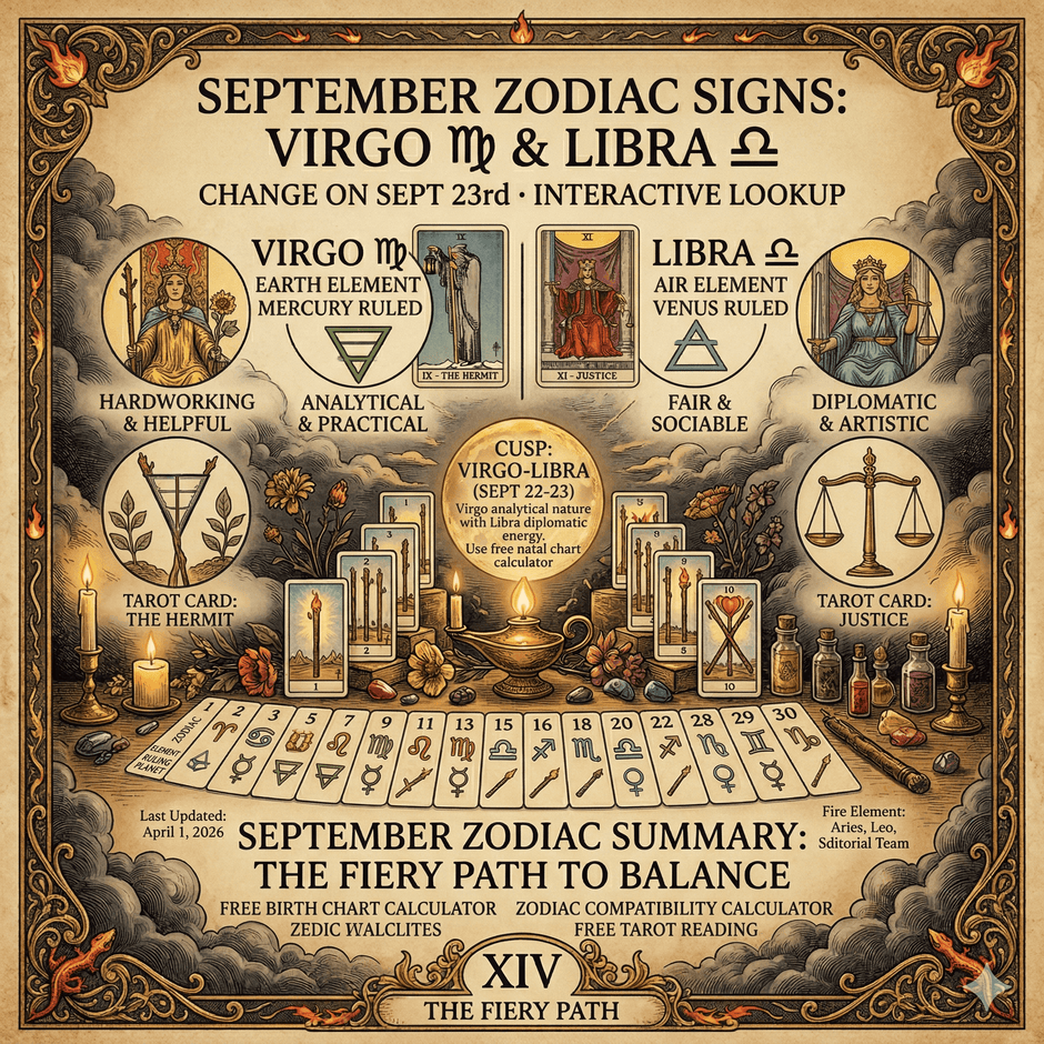 September Zodiac Sign: Virgo & Libra Dates & Traits · Deckaura