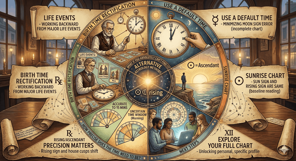 Featured visual for finding a recorded birth time for astrology