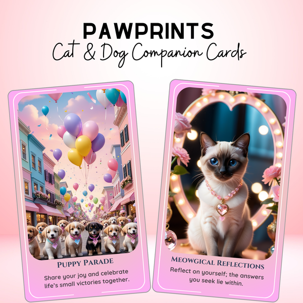 Pawprints Oracle Deck - 78 Cat & Dog Companion Cards