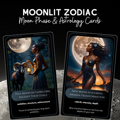 Moonlit Zodiac Oracle - 78 Moon Phase & Astrology Cards