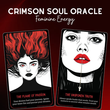 Crimson Soul Oracle - 78 Twin Flame & Karmic Cards
