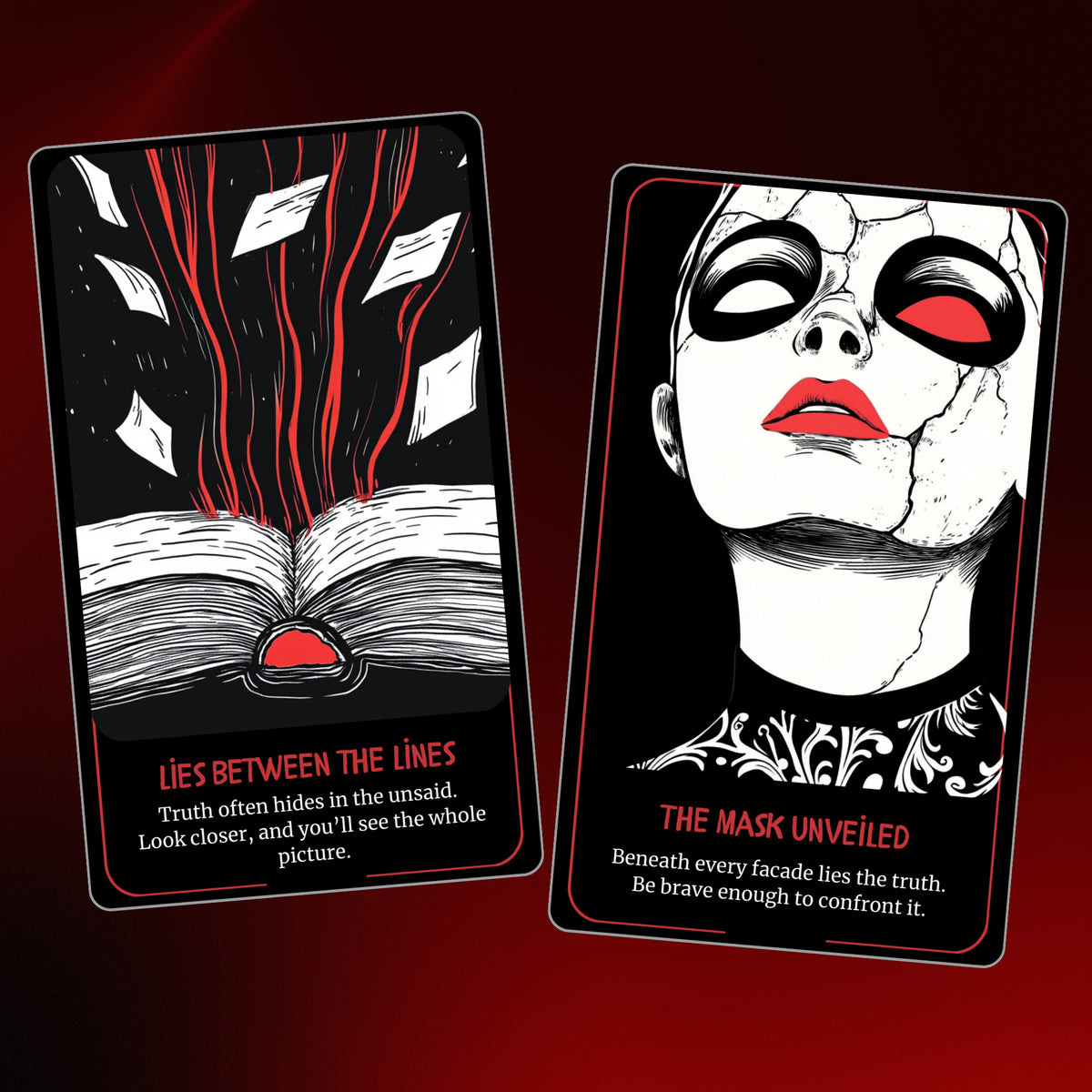 Crimson Soul Oracle - 78 Twin Flame & Karmic Cards