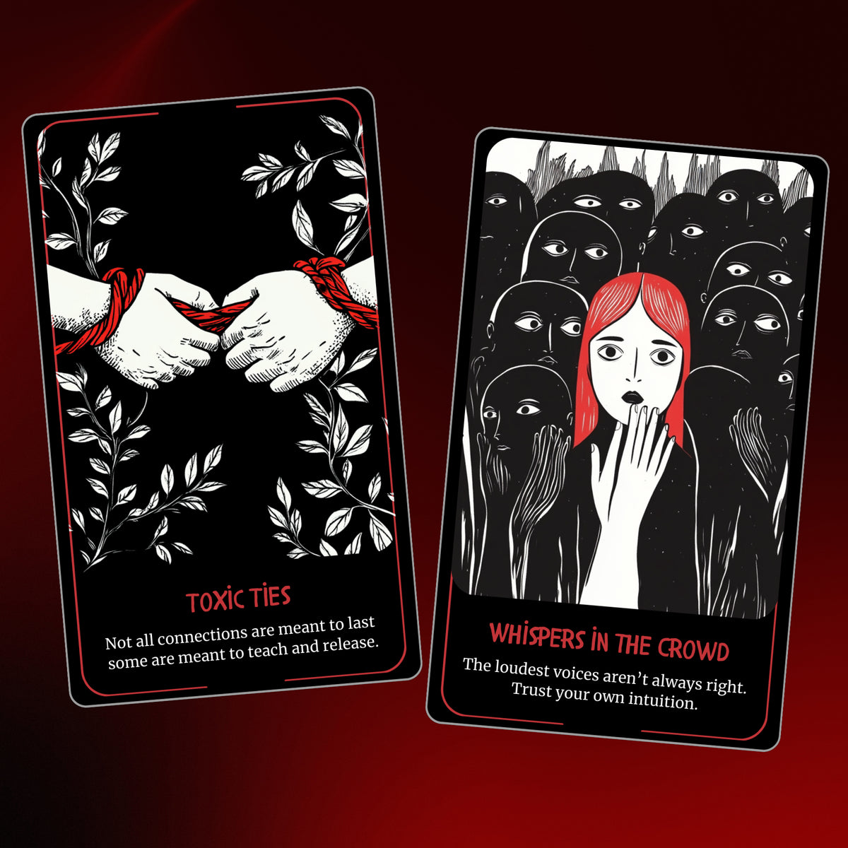 Crimson Soul Oracle - 78 Twin Flame & Karmic Cards