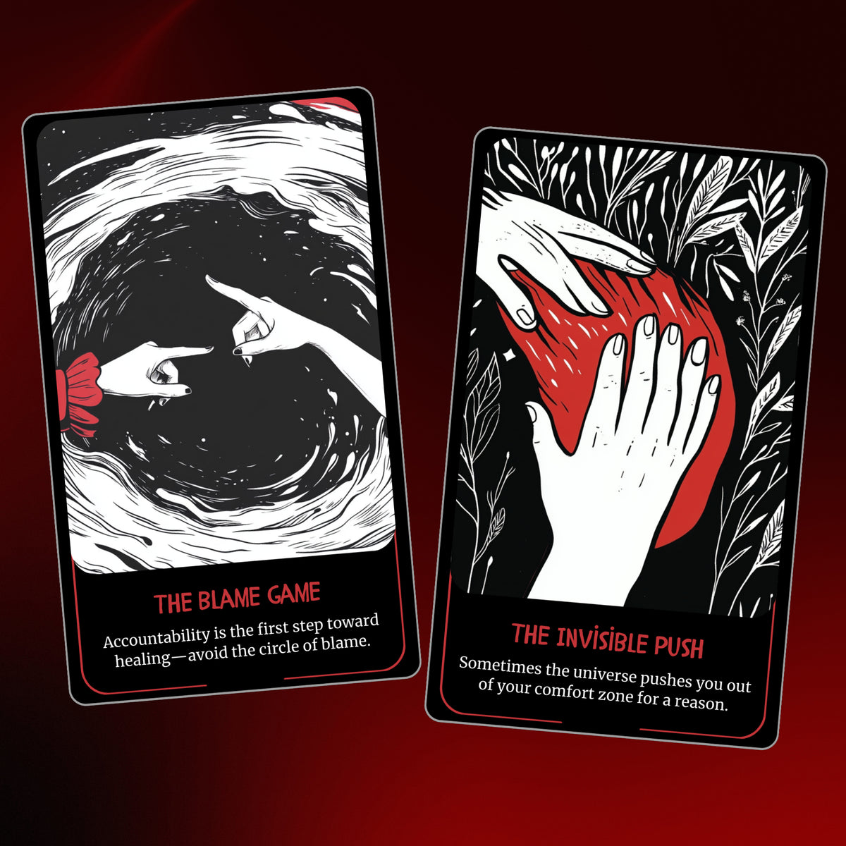 Crimson Soul Oracle - 78 Twin Flame & Karmic Cards