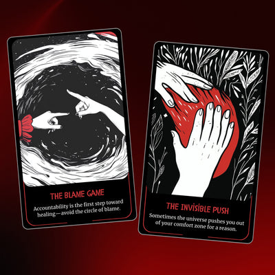 Crimson Soul Oracle - 78 Twin Flame & Karmic Cards