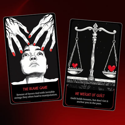 Crimson Soul Oracle - 78 Twin Flame & Karmic Cards