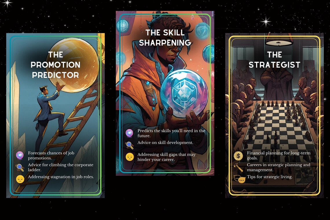 Career Oracle Cards - Promotion Predictor Skill Sharpening Strategist