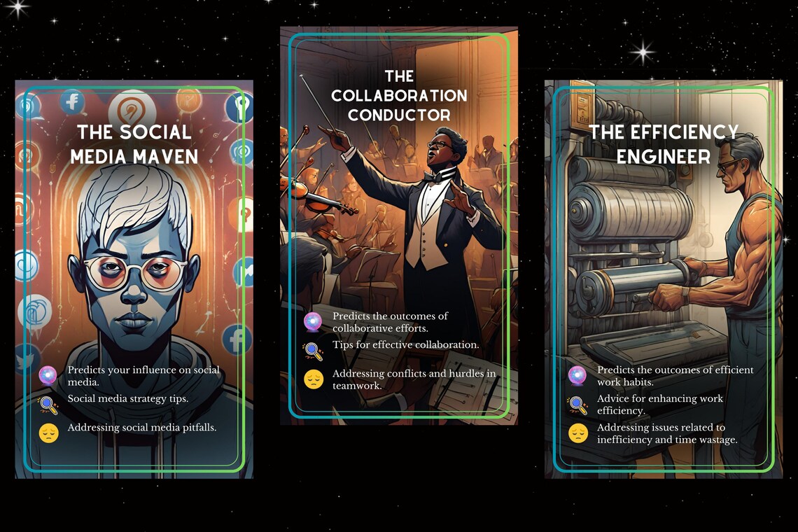 Career Oracle Cards - Social Media Maven Efficiency Engineer