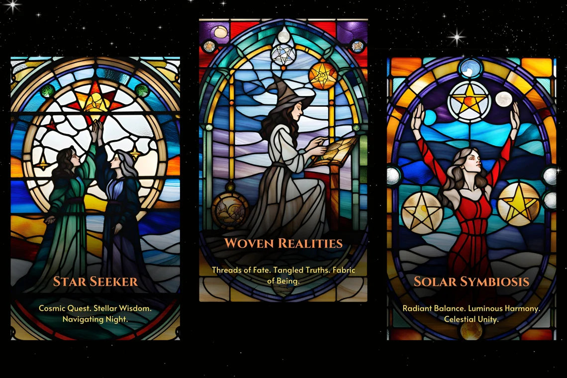 Celestial Witch Oracle Cards - Star Seeker Woven Realities Solar Symbiosis