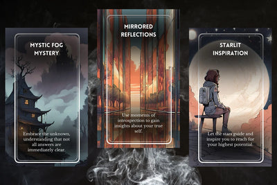 Cosmic Soul Oracle Cards - Mystic Fog Mystery Mirrored Reflections Starlit Inspiration