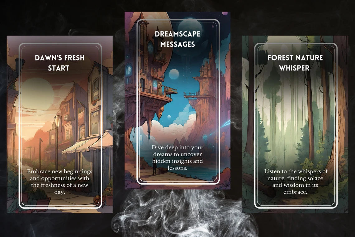 Cosmic Soul Oracle Cards - Dawns Fresh Start Dreamscape Messages Forest Nature Whisper