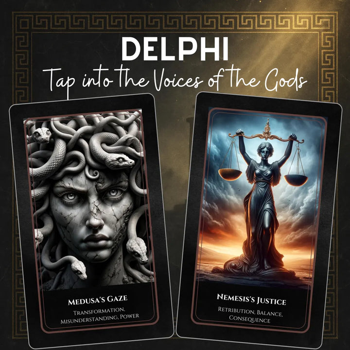Delphi Oracle Deck - 78 Greek Mythology Cards Full Display