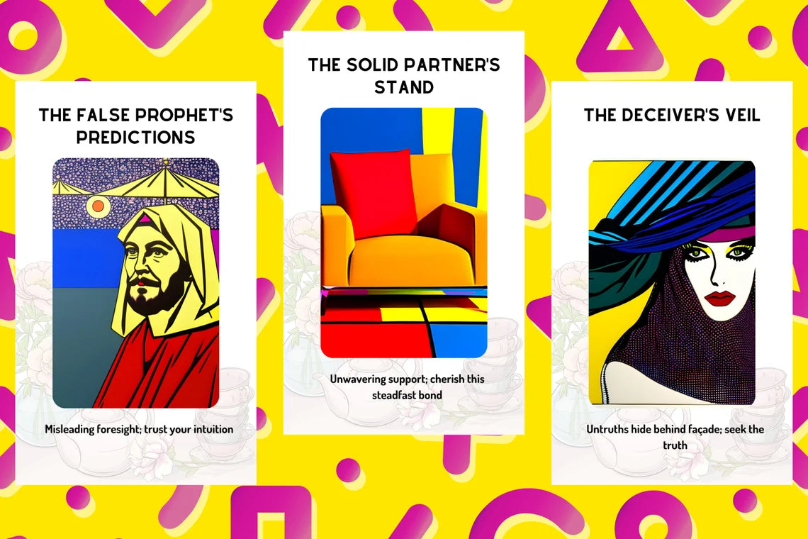 Pop Art Oracle Cards - False Prophet Solid Partner Deceiver Veil