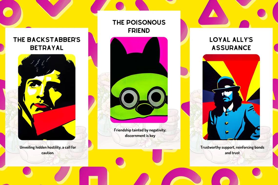 Pop Art Oracle Cards - Backstabber Poisonous Friend Loyal Ally