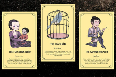 Shadow Work Deck - The Forgotten Child Innocence, The Caged Bird Freedom, The Wounded Healer Healing