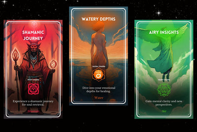 Energy Healing Oracle - Shamanic Journey Root Chakra, Watery Depths Sacral, Airy Insights Heart