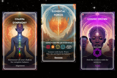 Chakra Oracle Cards - Chakra Symphony Alignment, Elemental Forces, Cosmic Crown Unity spiritual deck
