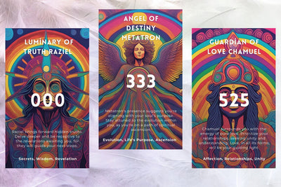 Celestial Oracle Deck - Luminary of Truth Raziel 000, Angel of Destiny Metatron 333, Guardian of Love Chamuel 525