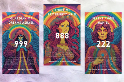 Archangel Oracle Deck - Guardian of Dreams Azrael 999, Angel of Prosperity Ariel 888, Serene Angel Haniel 222
