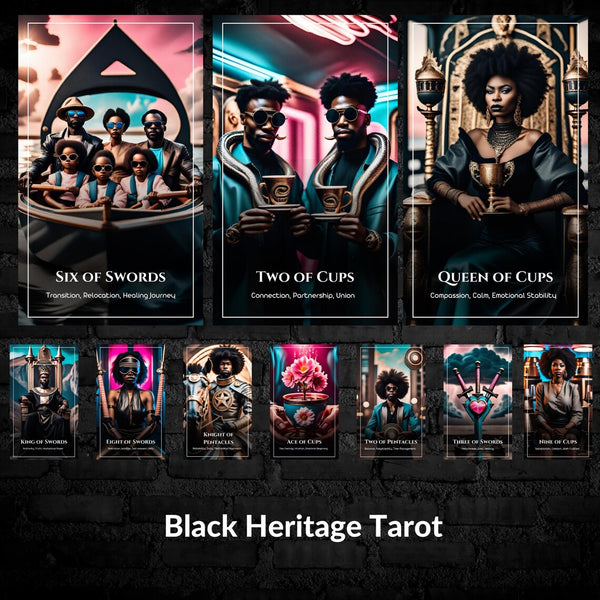 Black Heritage Tarot Deck - 78 Afro-Centric Cards | African Ancestry Divination & Spiritual Guidance