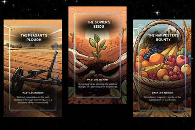 Karmic Healing Oracle - The Peasant's Plough, Sower's Seeds, Harvester's Bounty abundance cards