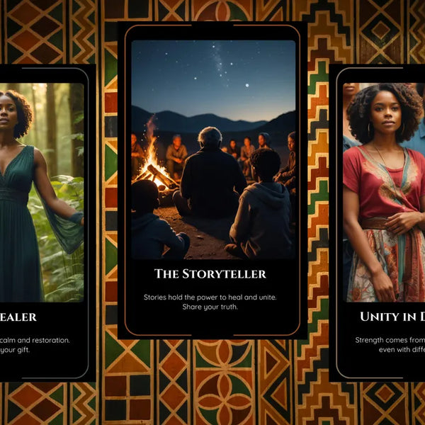 Roots of Resilience Oracle - 70 Black Heritage & Ancestral Wisdom Cards | African American Divination Deck