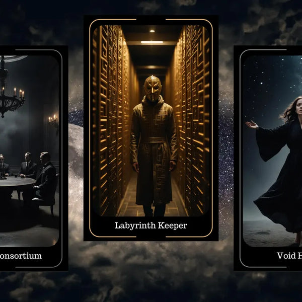 Mystic Shadows Oracle - 100 Dark Mystery Cards | Secret Society & Cosmic Divination Deck