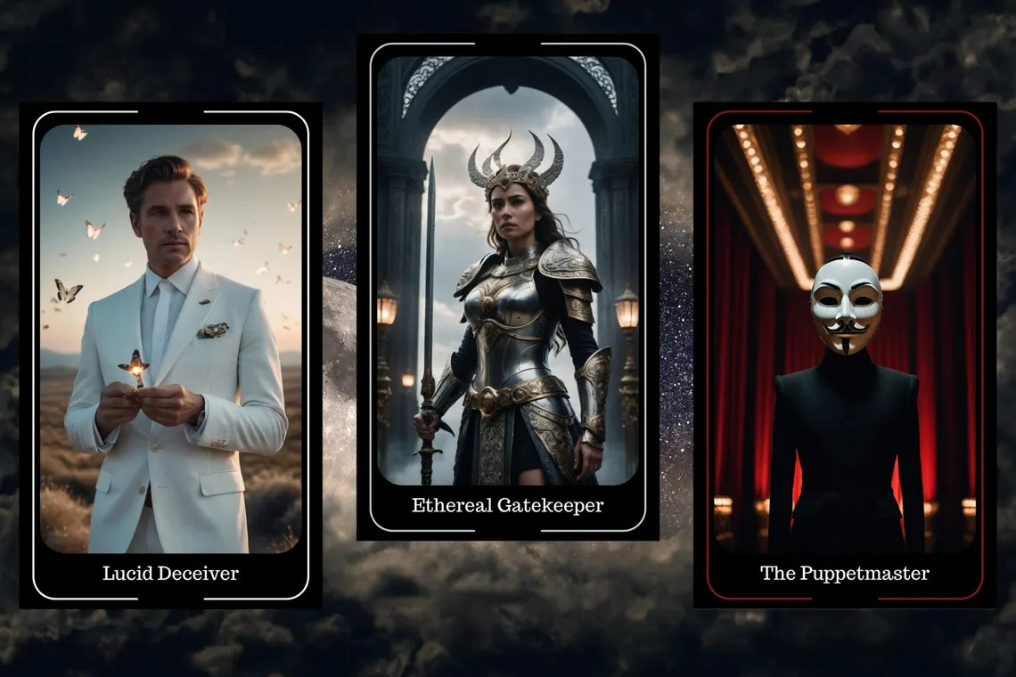 Dark Mystery Oracle Deck - Cinematic fantasy secret society cards