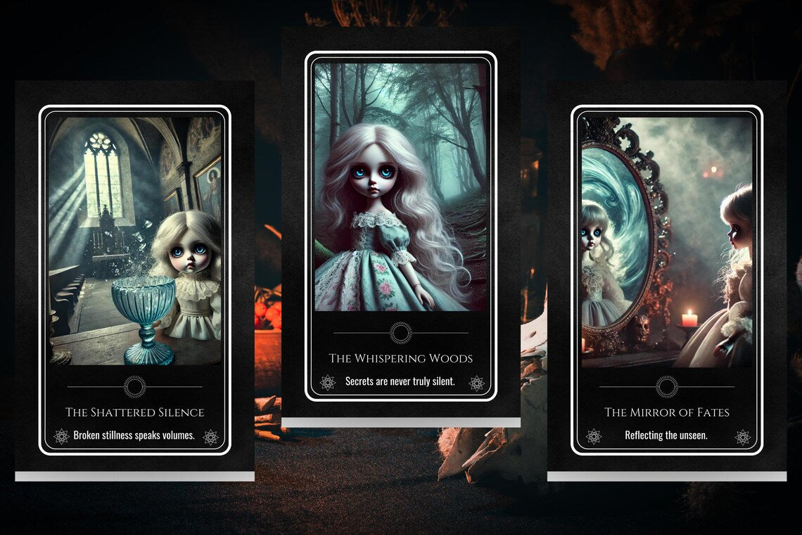 Gothic Doll Oracle - Shattered Silence, Whispering Woods, Mirror of Fates