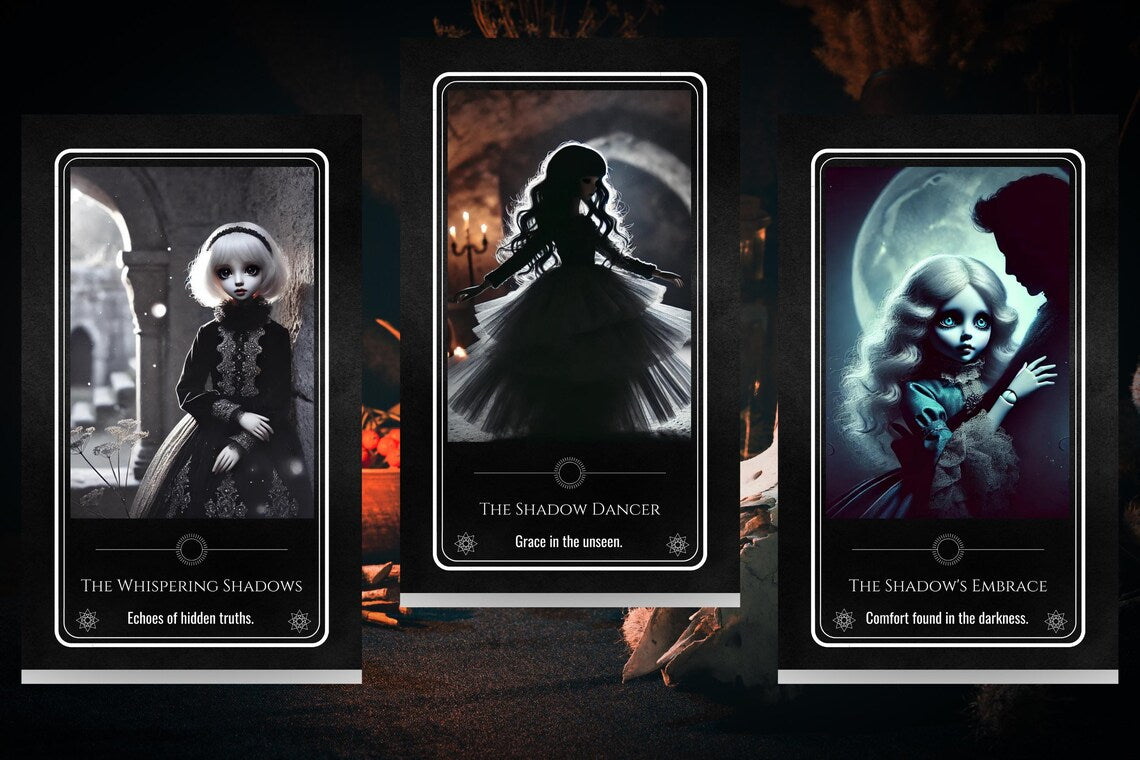 Pagan Oracle Cards - Dark mystical gothic doll themed divination deck