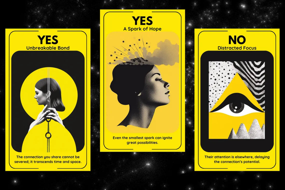 Yes or No Oracle Card Deck front view showcasing vibrant design and clear yes/no answers