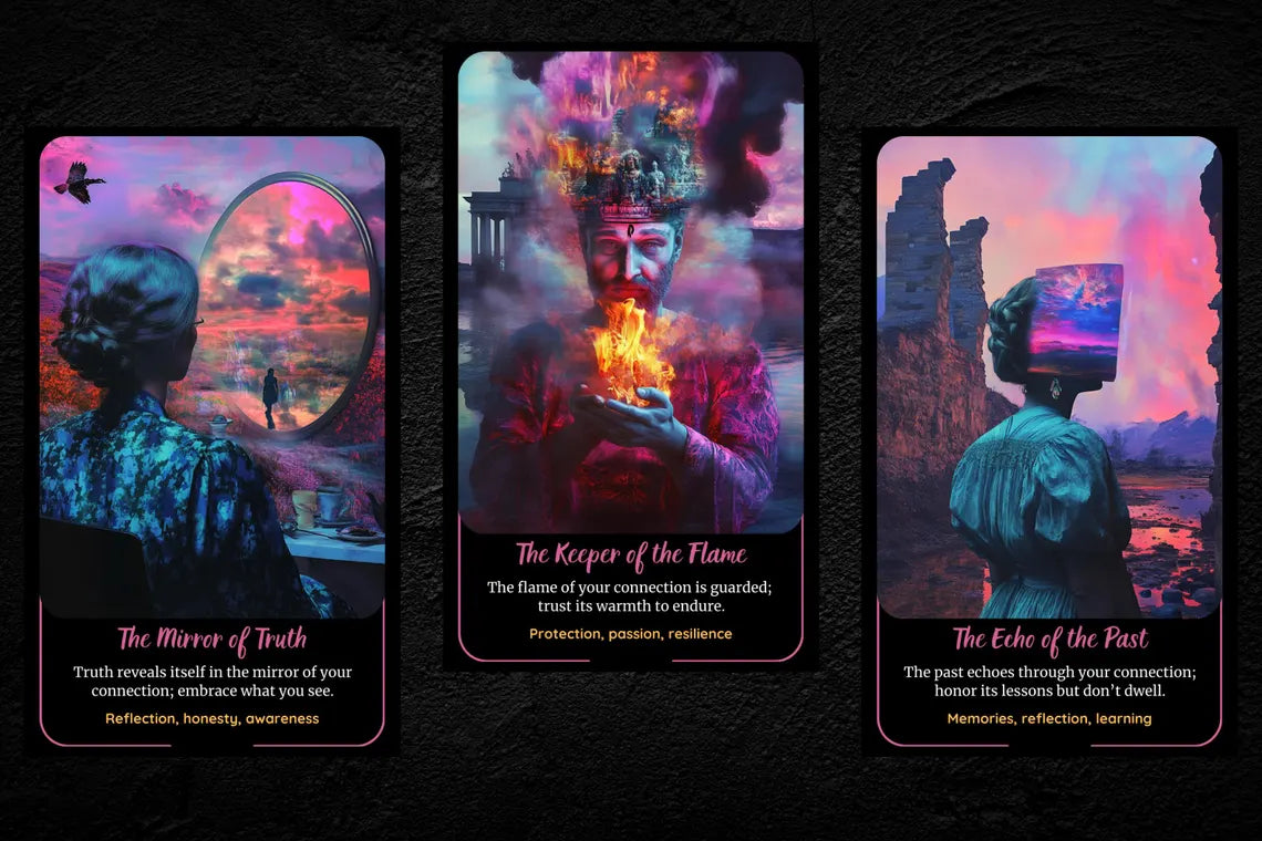 Soulmate Oracle Cards - Surreal psychedelic artwork for love readings