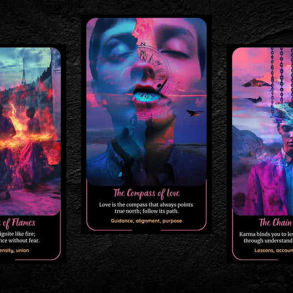 Mystical Connection Oracle - 78 Twin Flame & Soulmate Cards | Karmic Love Divination Deck