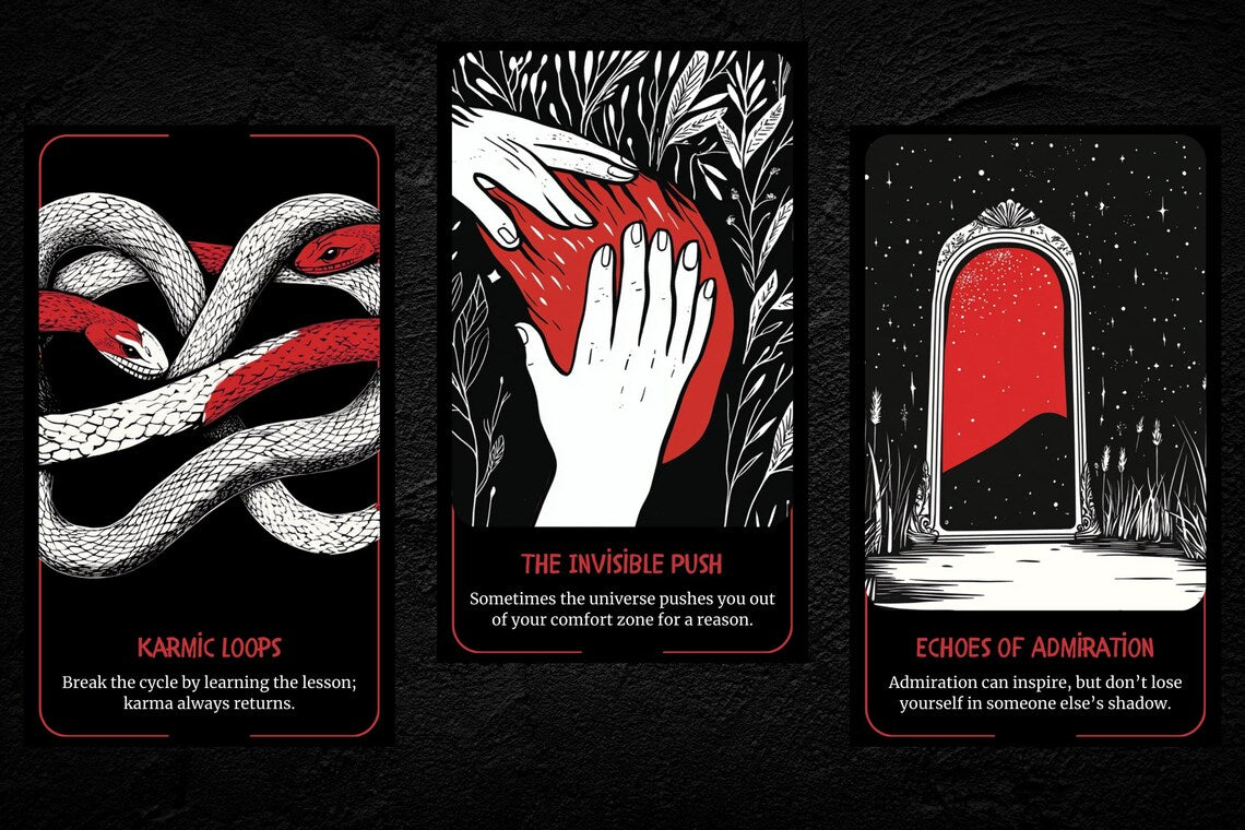 Soulmate Oracle Deck - Karmic Loops, The Invisible Push, Echoes of Admiration