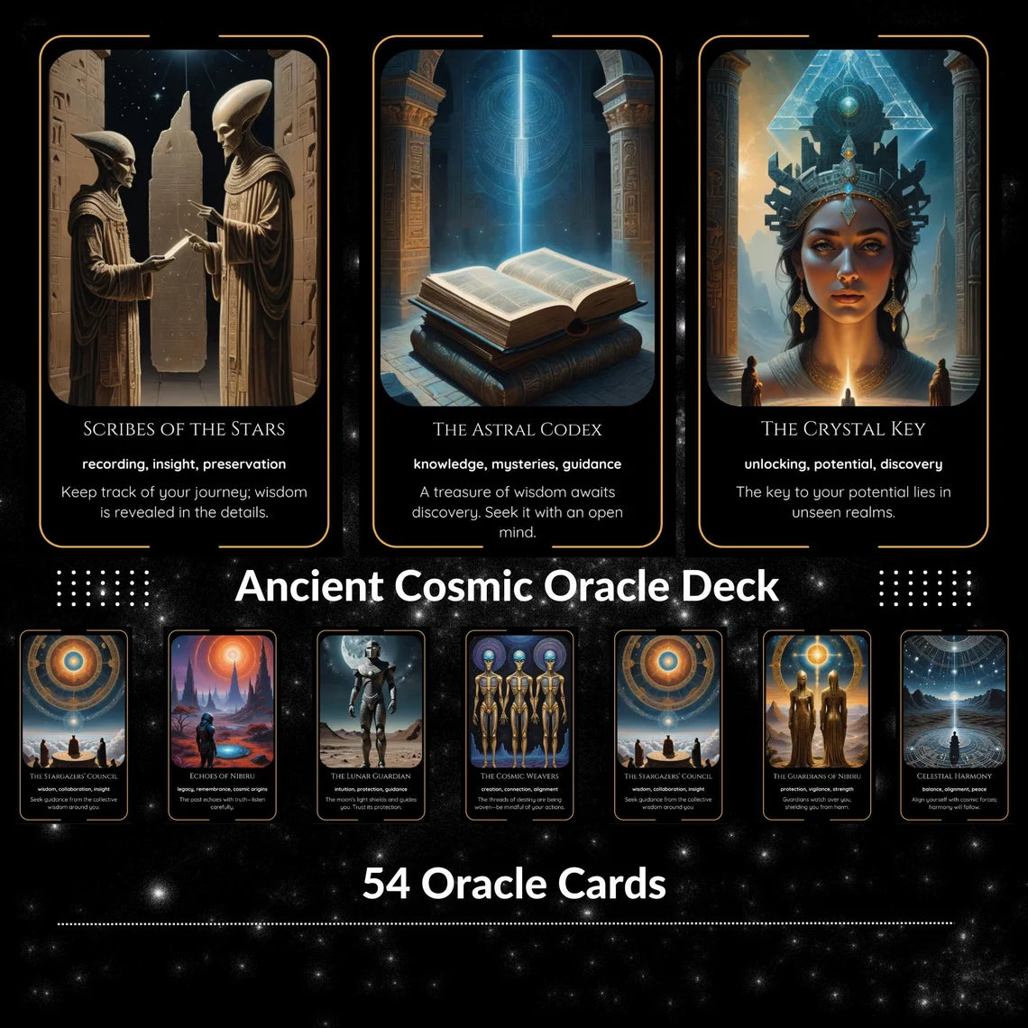 Ancient Cosmic Oracle Cards