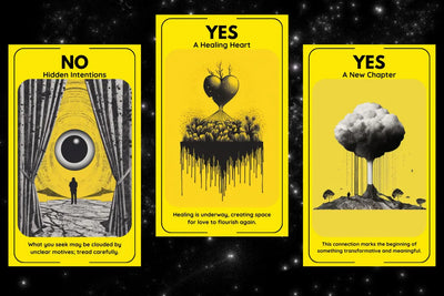 Intuitive Answer Oracle - NO Hidden Intentions, YES A Healing Heart, YES A New Chapter cards
