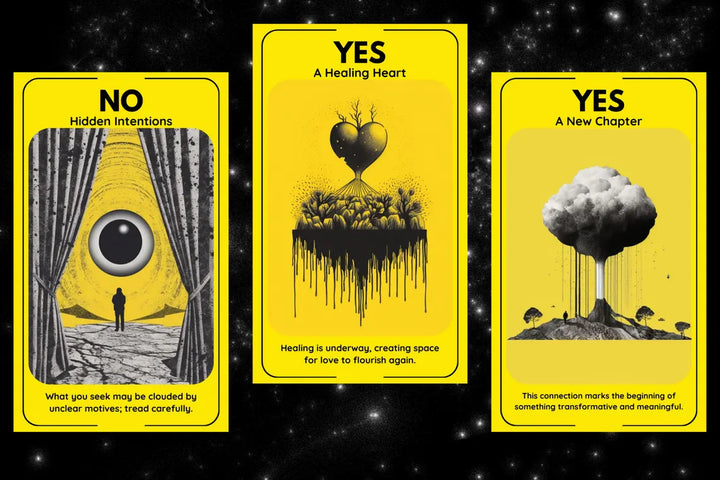 Intuitive Answer Oracle - NO Hidden Intentions, YES A Healing Heart, YES A New Chapter cards