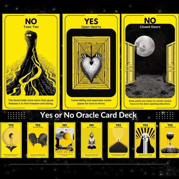Yes or No Oracle Deck - 78 Intuitive Answer Cards | Love Guidance & Spiritual Divination
