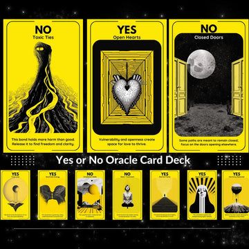 Yes or No Oracle Card Deck 78 Cards - Toxic Ties, Open Hearts, Closed Doors celestial divination