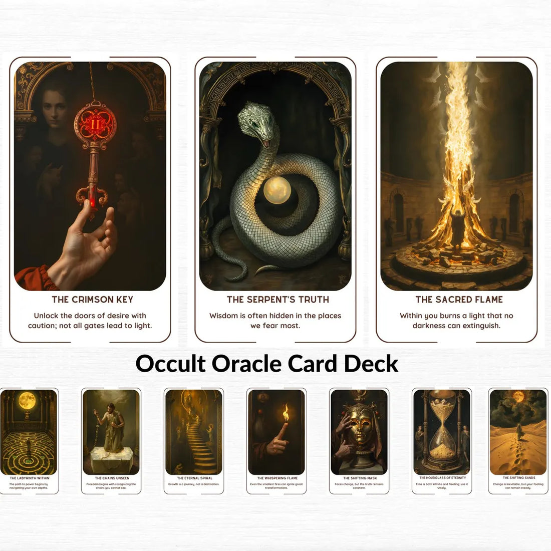 Shadow Work Oracle - Renaissance style esoteric divination deck