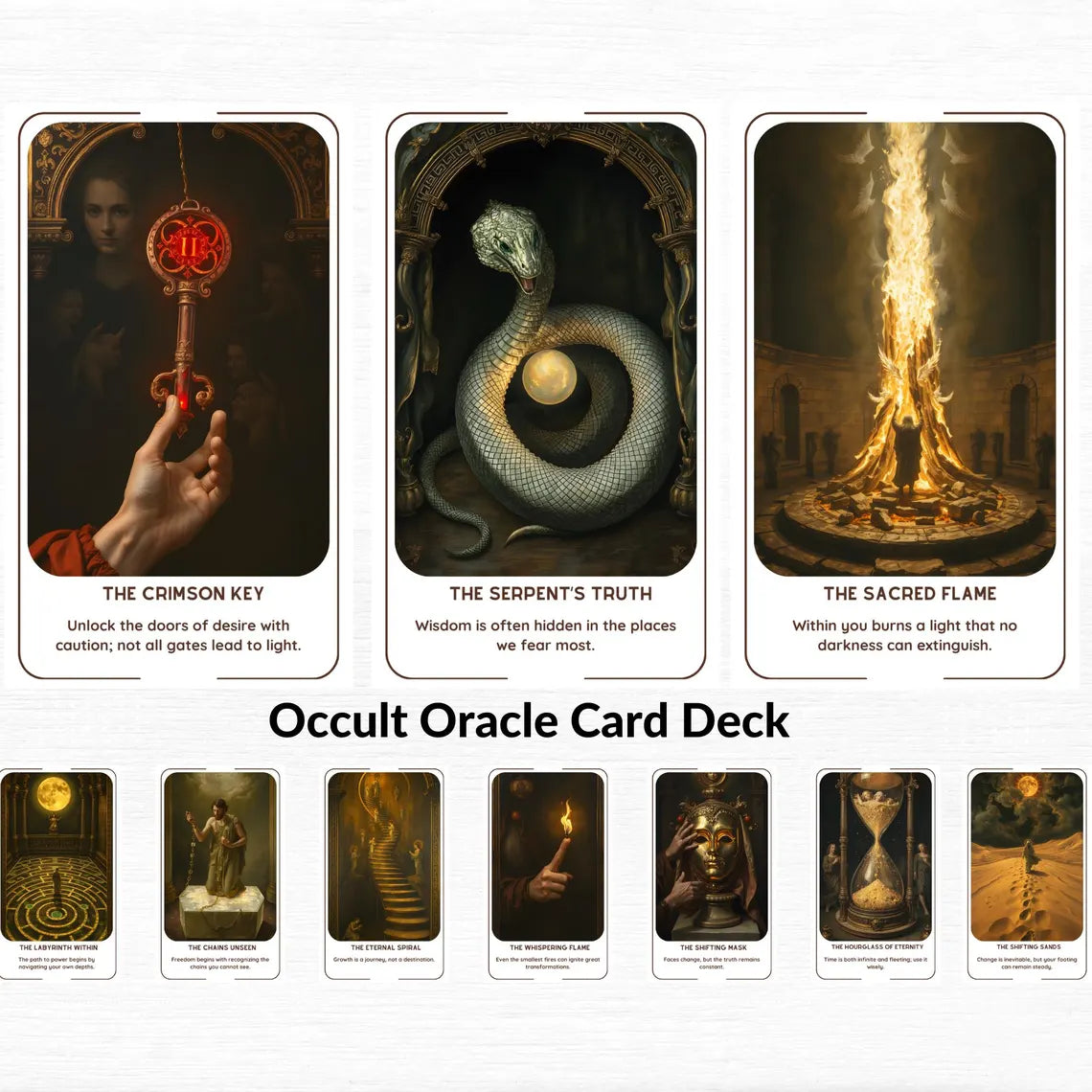 Shadow Work Oracle - Renaissance style esoteric divination deck