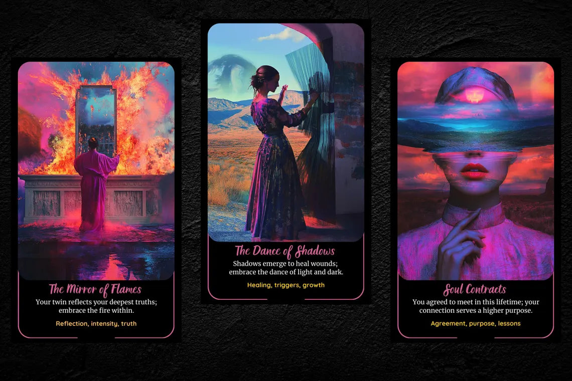 Mystical Connection Oracle - Mirror of Flames, Dance of Shadows, Soul Contracts