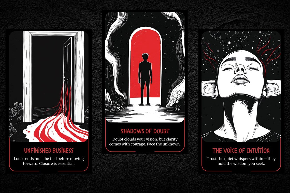 Feminine Energy Oracle - Gothic style relationship guidance spiritual cards