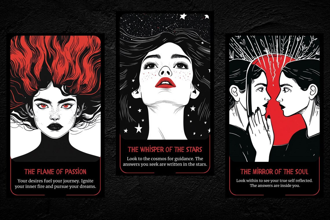 Twin Flame Oracle Deck - The Flame of Passion, Whisper of the Stars, Mirror of the Soul
