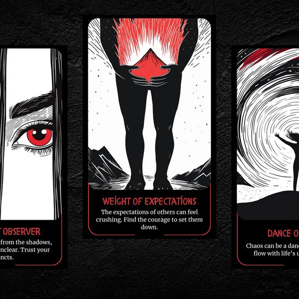 Crimson Soul Oracle - 78 Twin Flame & Karmic Cards | Feminine Energy Divination Deck