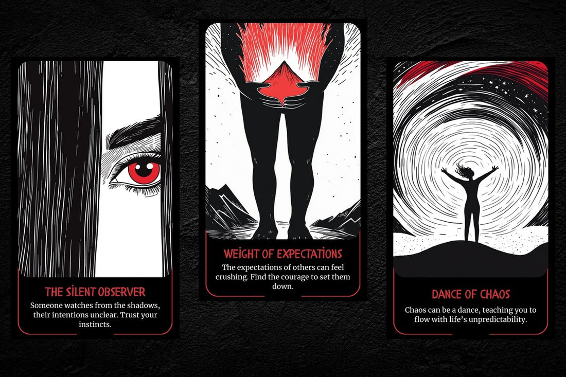 Crimson Soul Oracle Cards - Divine feminine self-discovery twin flame readings