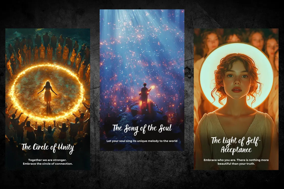 Personal Growth Oracle - Circle of Unity, Song of the Soul, Light of Self-Acceptance spiritual deck