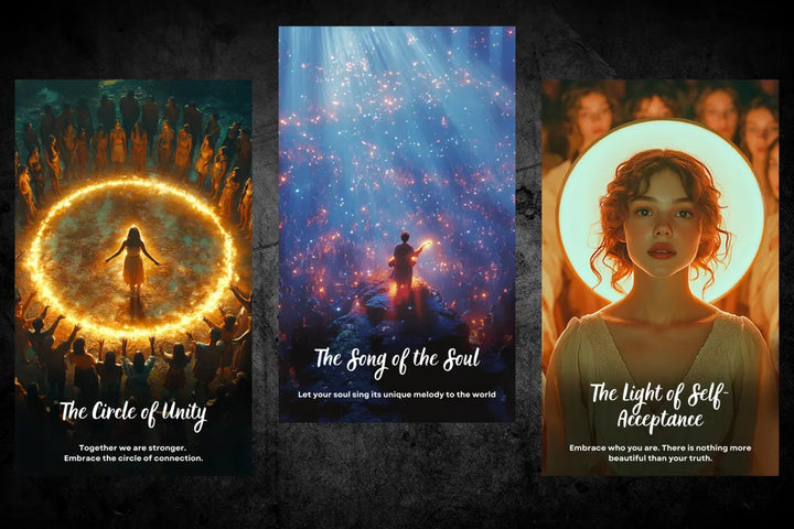 Personal Growth Oracle - Circle of Unity, Song of the Soul, Light of Self-Acceptance spiritual deck