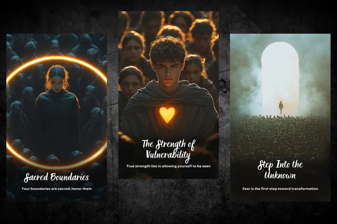 Self-Discovery Oracle Cards - Sacred Boundaries, Strength of Vulnerability, Step Into the Unknown